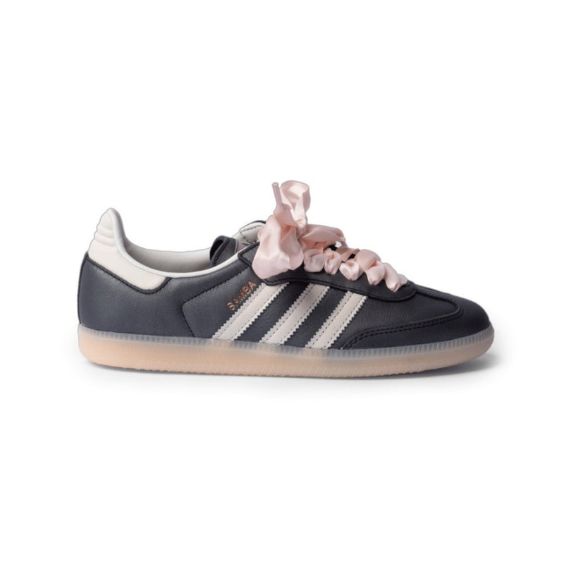 Adidas Samba OG Black Pink Ribbon Laces