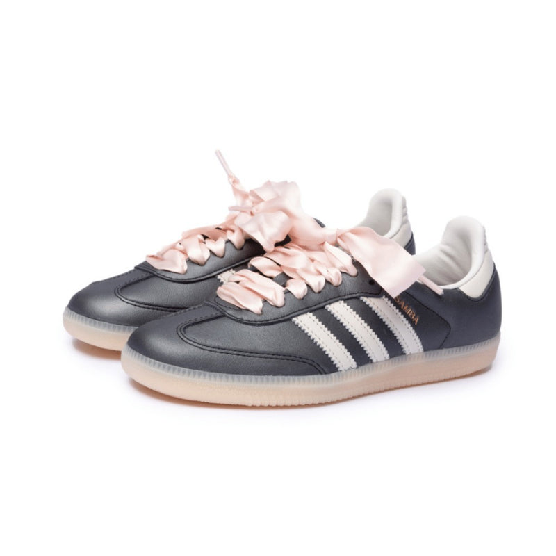 Adidas Samba OG Black Pink Ribbon Laces